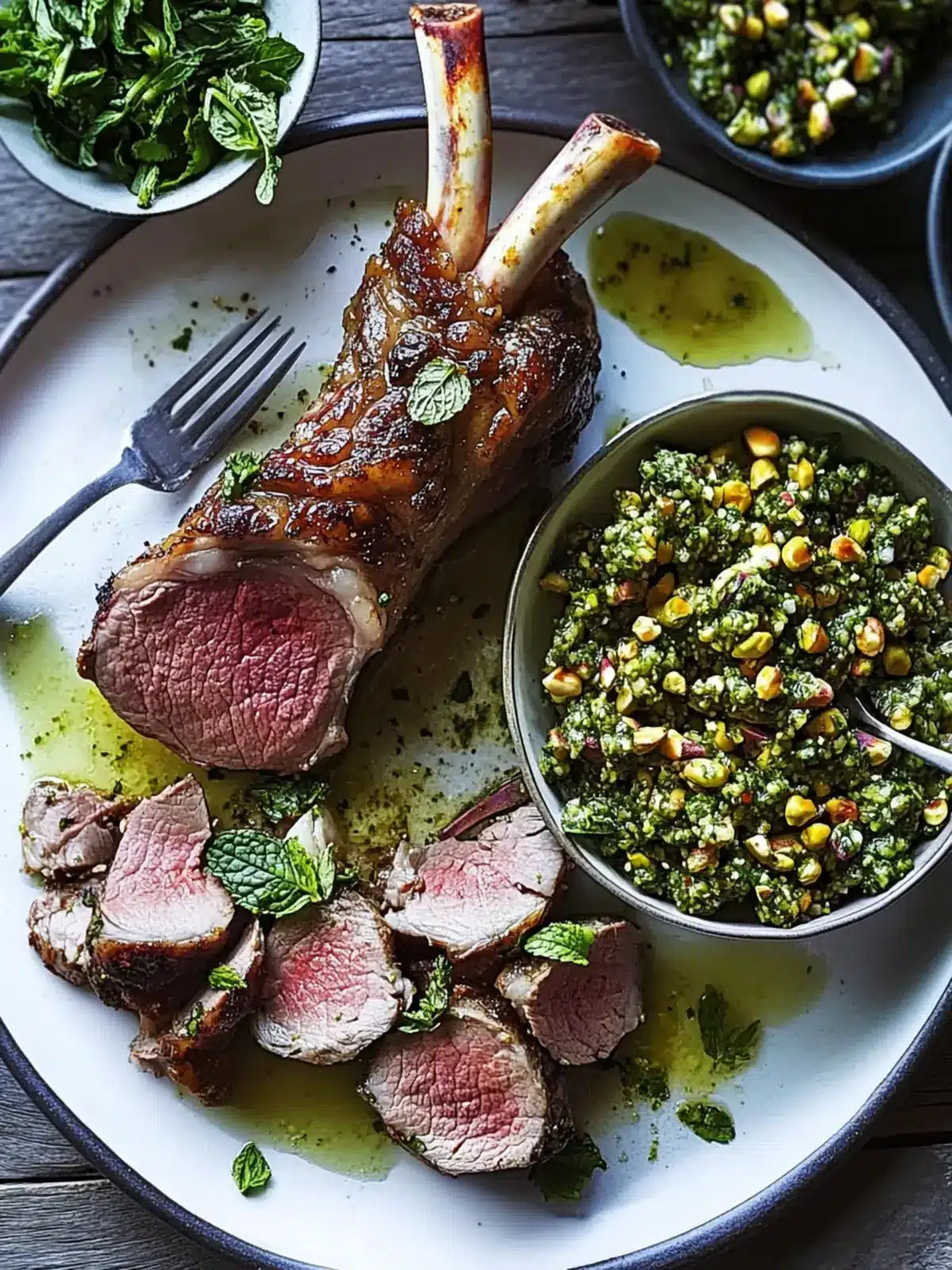 Irresistible Buttermilk Brined Lamb with Mint Pistachio Relish 4 Buttermilk Brined Lamb With Mint and Pistachio Relish