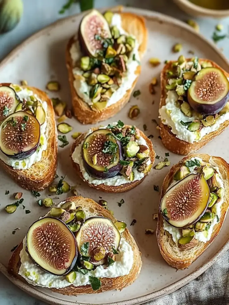 Pistachio & Fig Crostini
