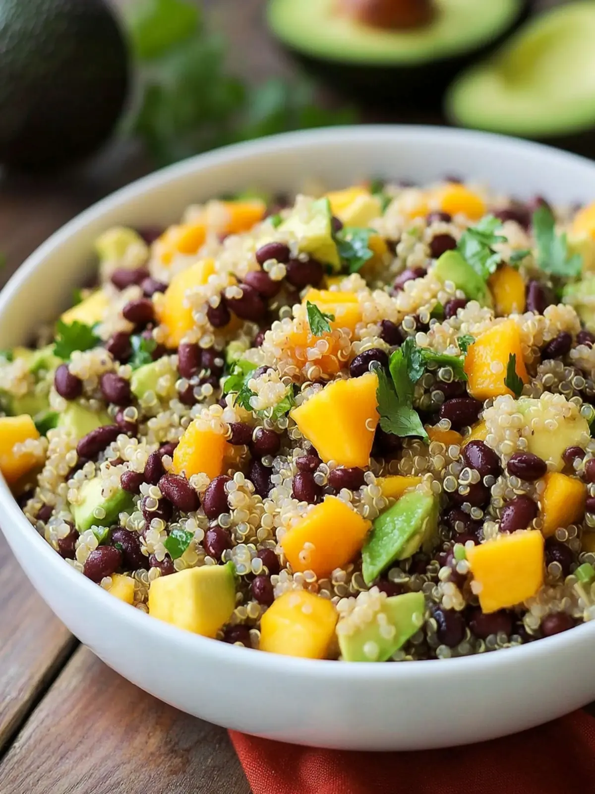 Quinoa Black Bean Salad {with Mango and Avocado}