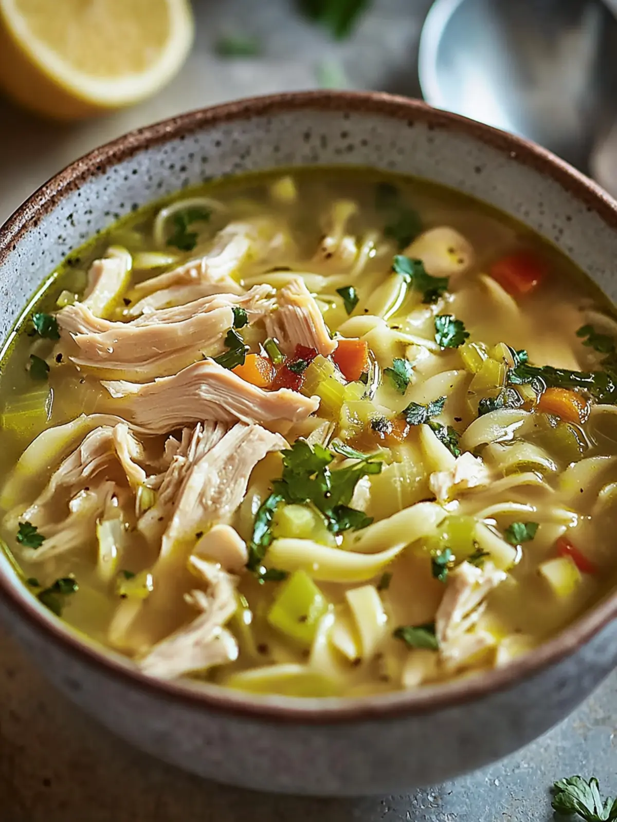 Chicken and Leek Noodle Soup
