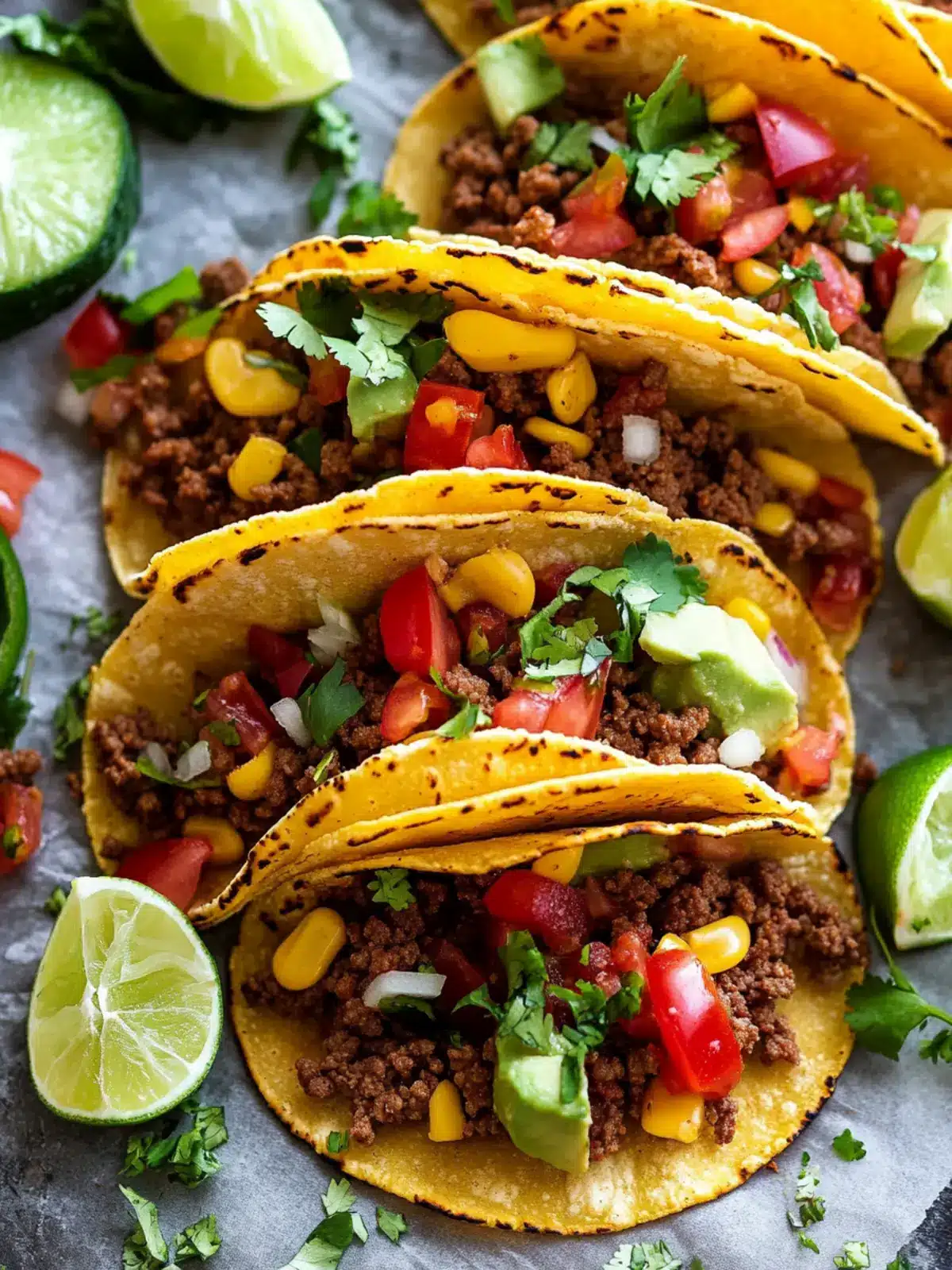 Savory Ground Beef Tacos: Quick, Easy, and Fully Customizable 3 Ground Beef Tacos