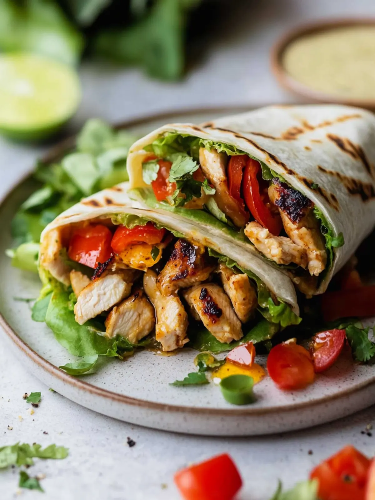 Honey Mustard Chicken Wraps