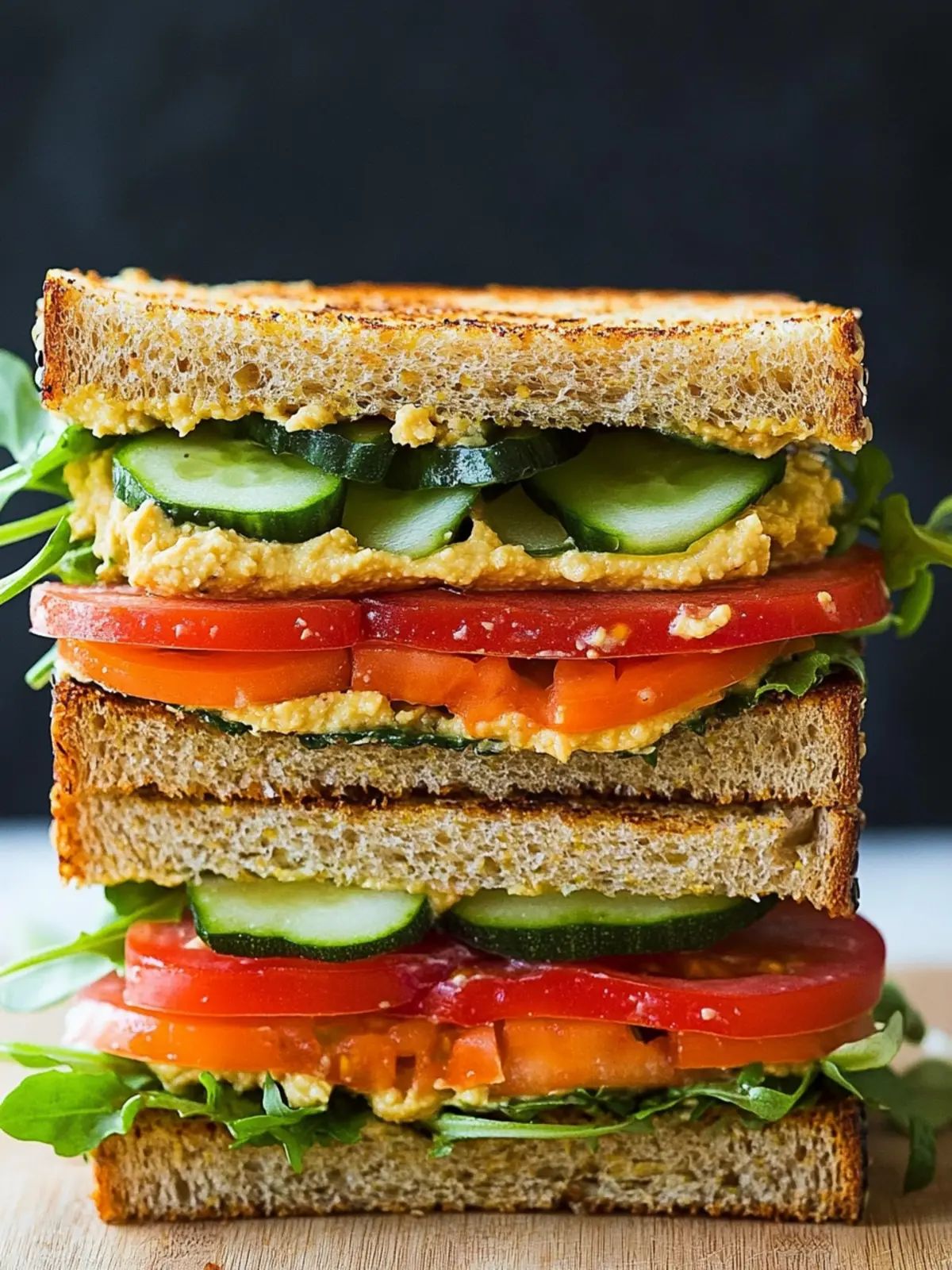 Veggie and Hummus Sandwich
