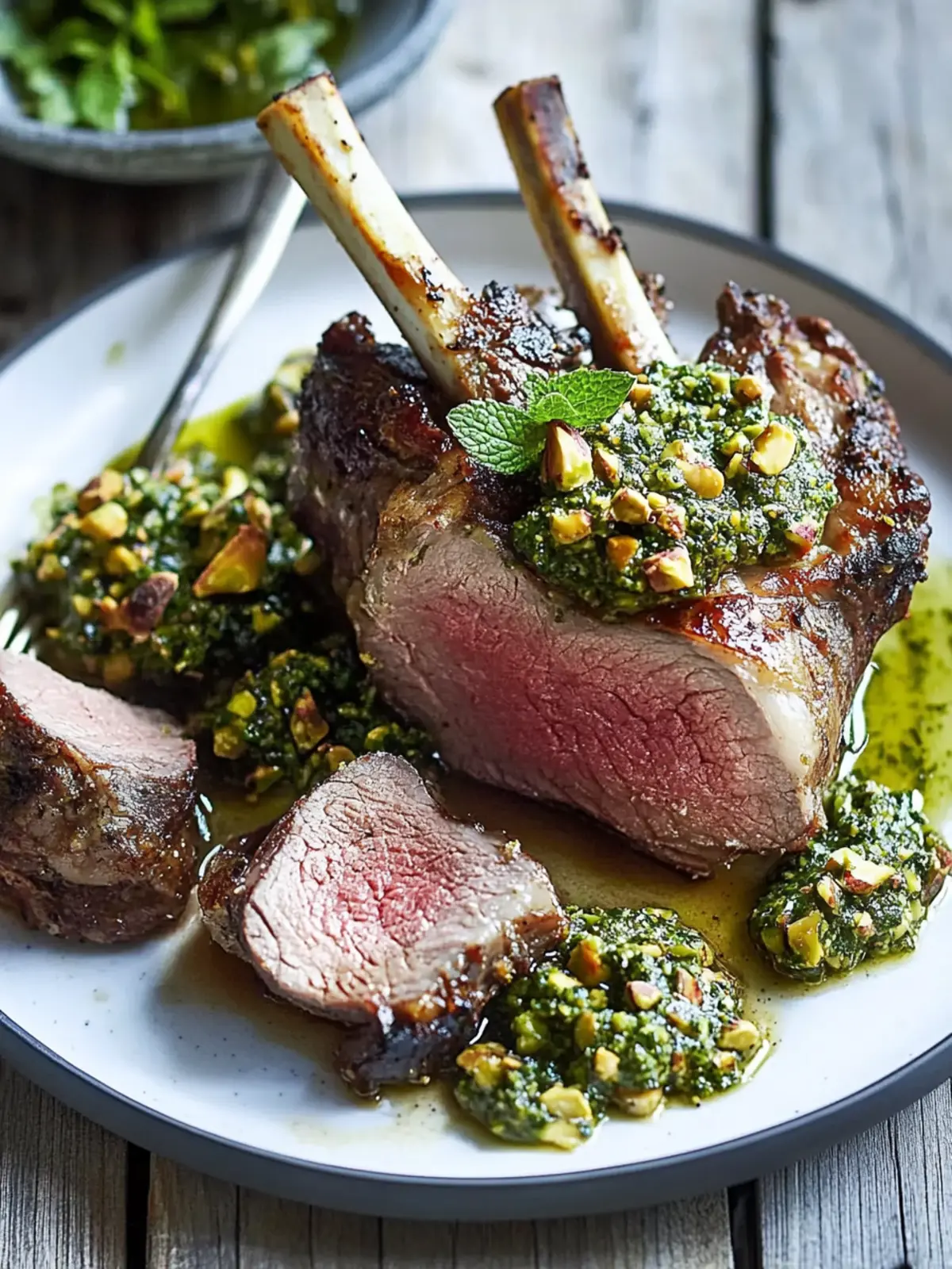 Irresistible Buttermilk Brined Lamb with Mint Pistachio Relish 3 Buttermilk Brined Lamb With Mint and Pistachio Relish