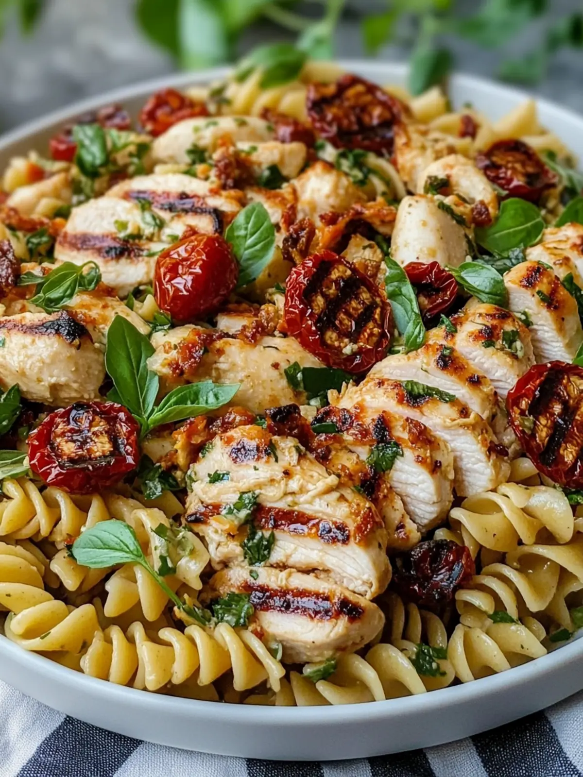 30-Minute Grilled Chicken Pasta Salad Recipe with Sun-Dried Tomatoes 5 30-Minute Grilled Chicken Pasta Salad Recipe with Sun-Dried Tomatoes