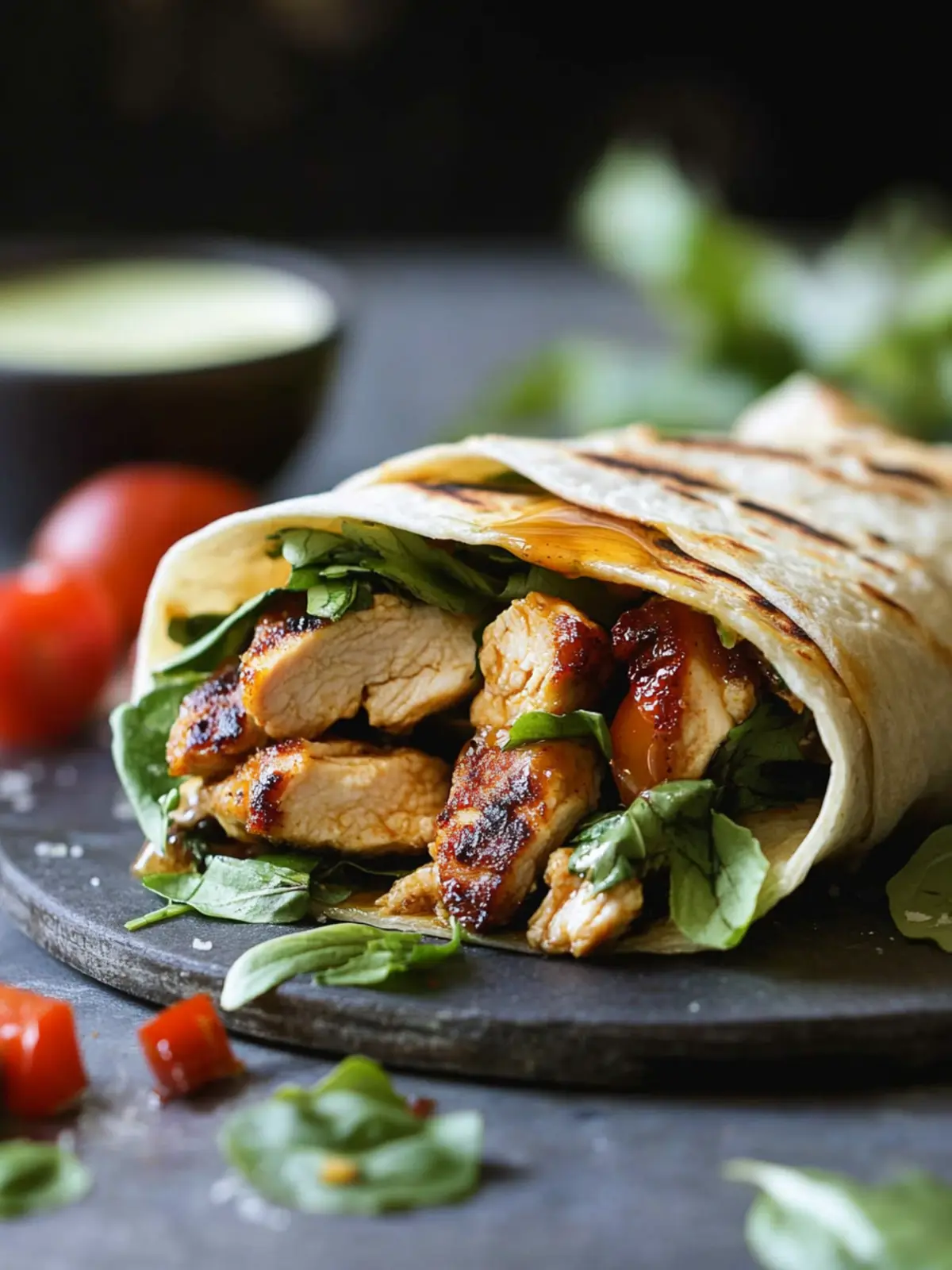 Honey Mustard Chicken Wraps