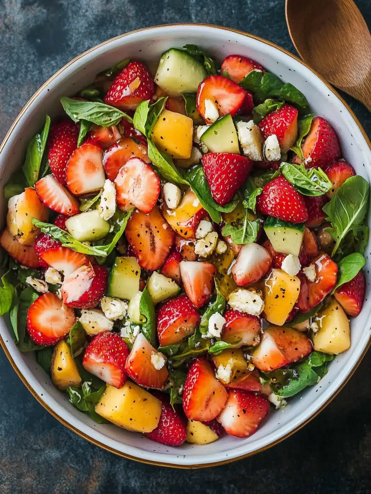 Fresh Strawberry Salad with Honey Vinaigrette – Summer Bliss 3 Strawberry Salad with Honey Vinaigrette