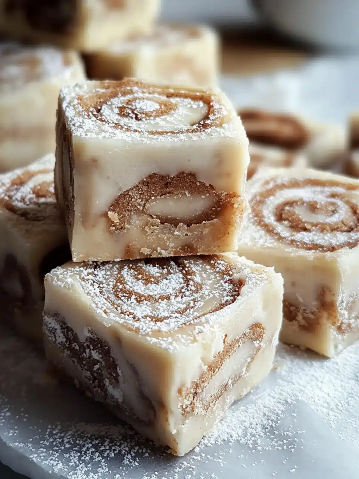 Cinnamon Roll Fudge