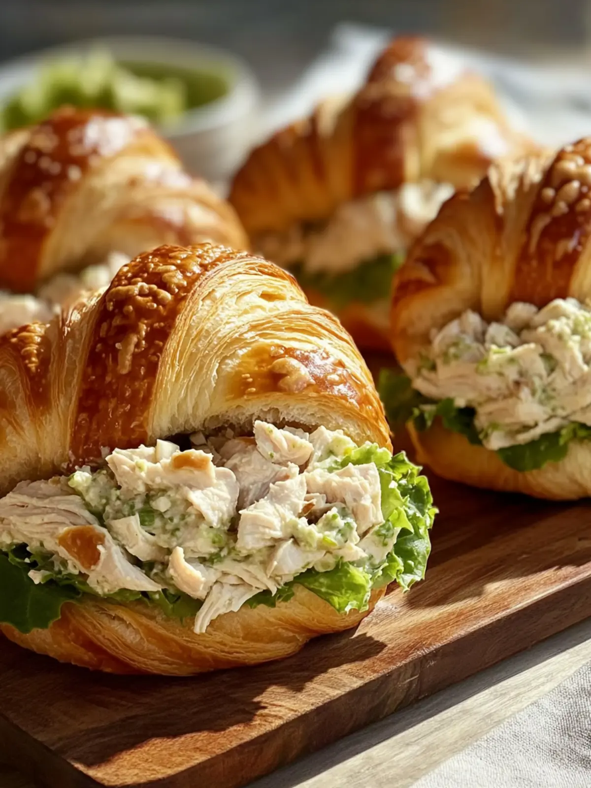Classic Chicken Salad Croissant Sandwiches