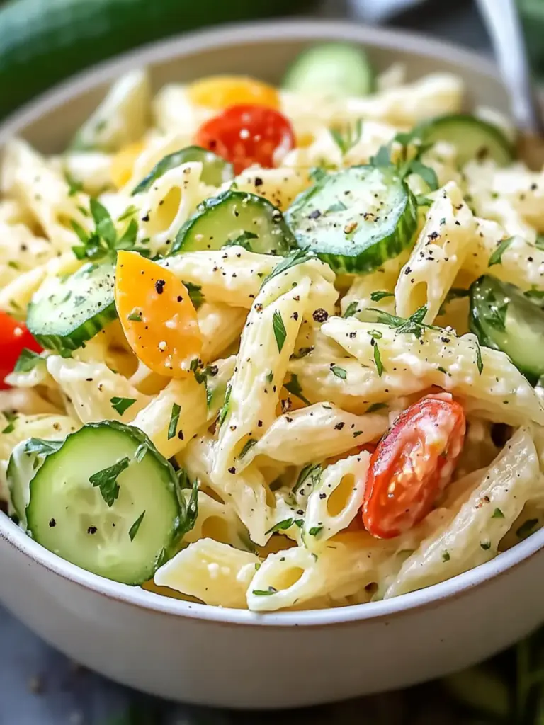 Healthy Cucumber Pasta Salad Recipe