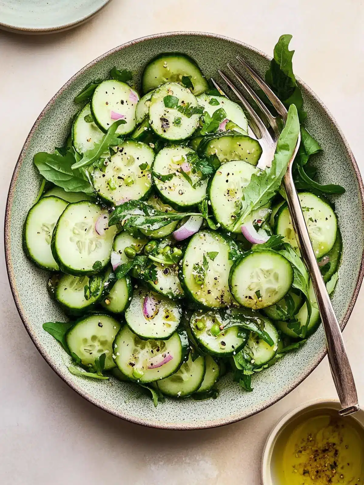 Delicious Cucumber Salad with Creamy Chickpeas and Herbs 2 Cucumber Salad