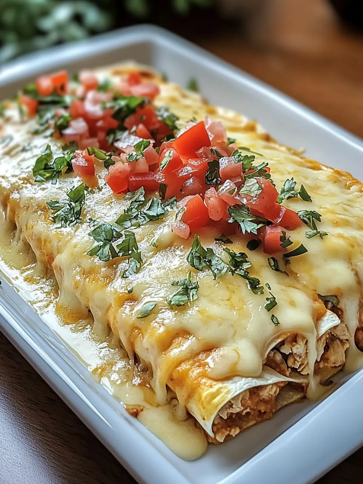 Queso Chicken Enchiladas