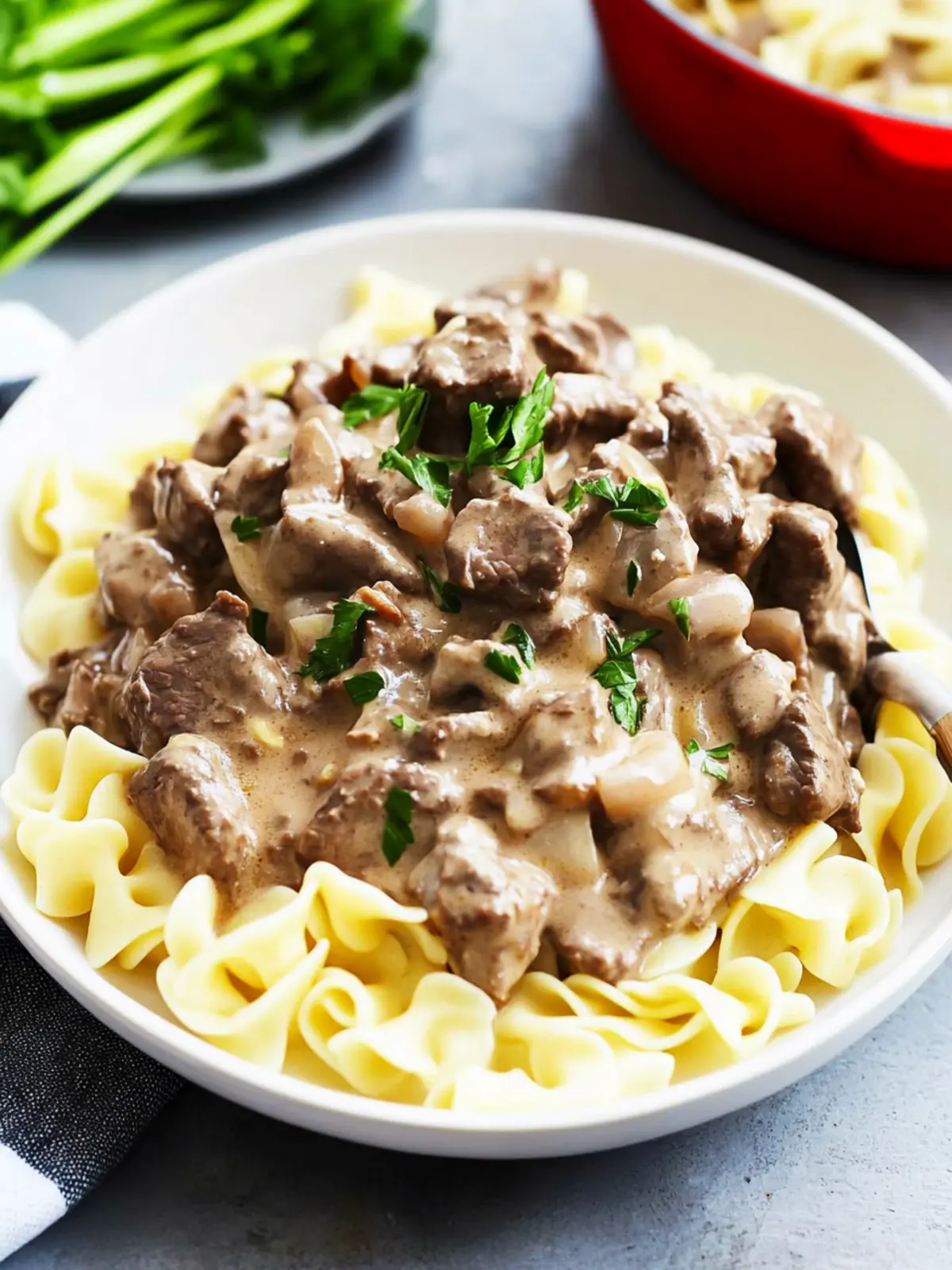 Beef Stroganoff with Egg Noodles