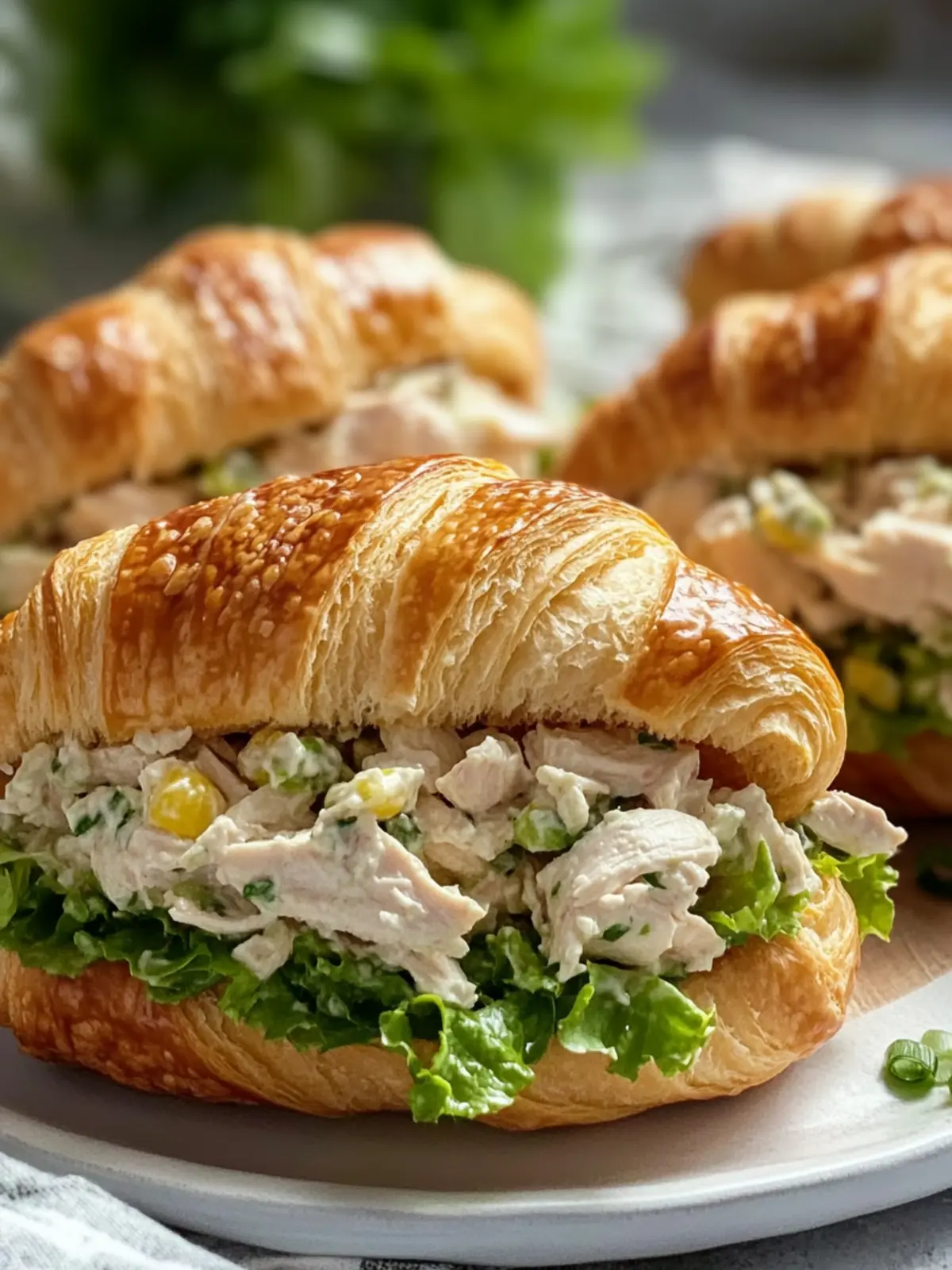 Classic Chicken Salad Croissant Sandwiches