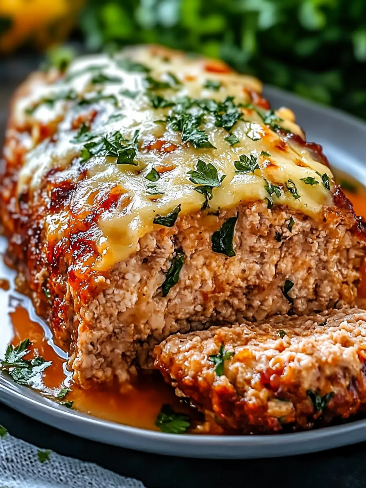 Garlic Parmesan Chicken Meatloaf