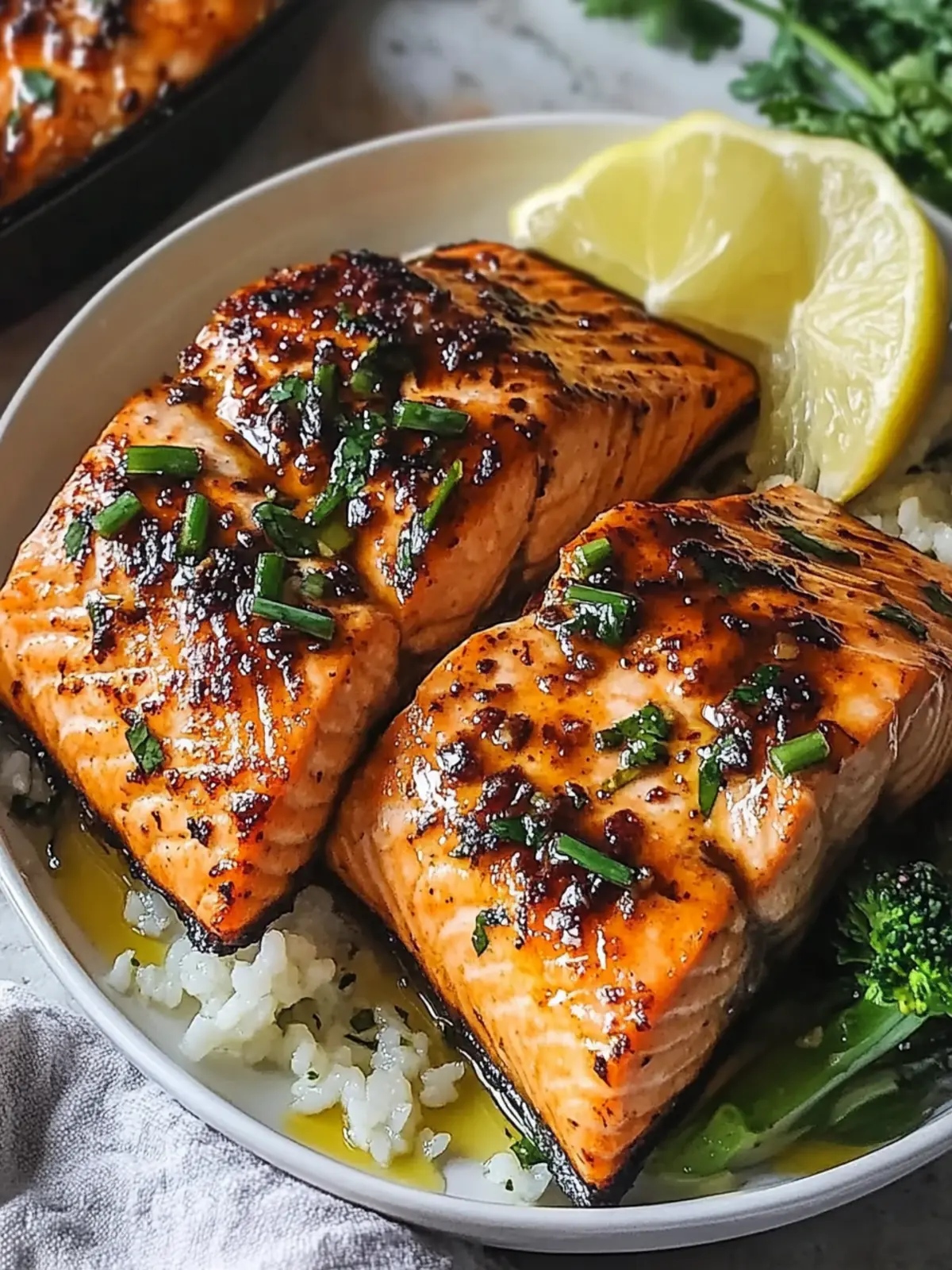 Miso Garlic Butter Salmon