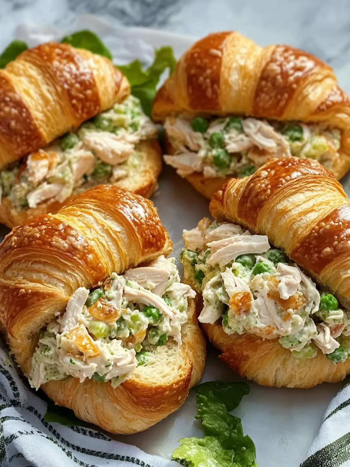 Classic Chicken Salad Croissant Sandwiches