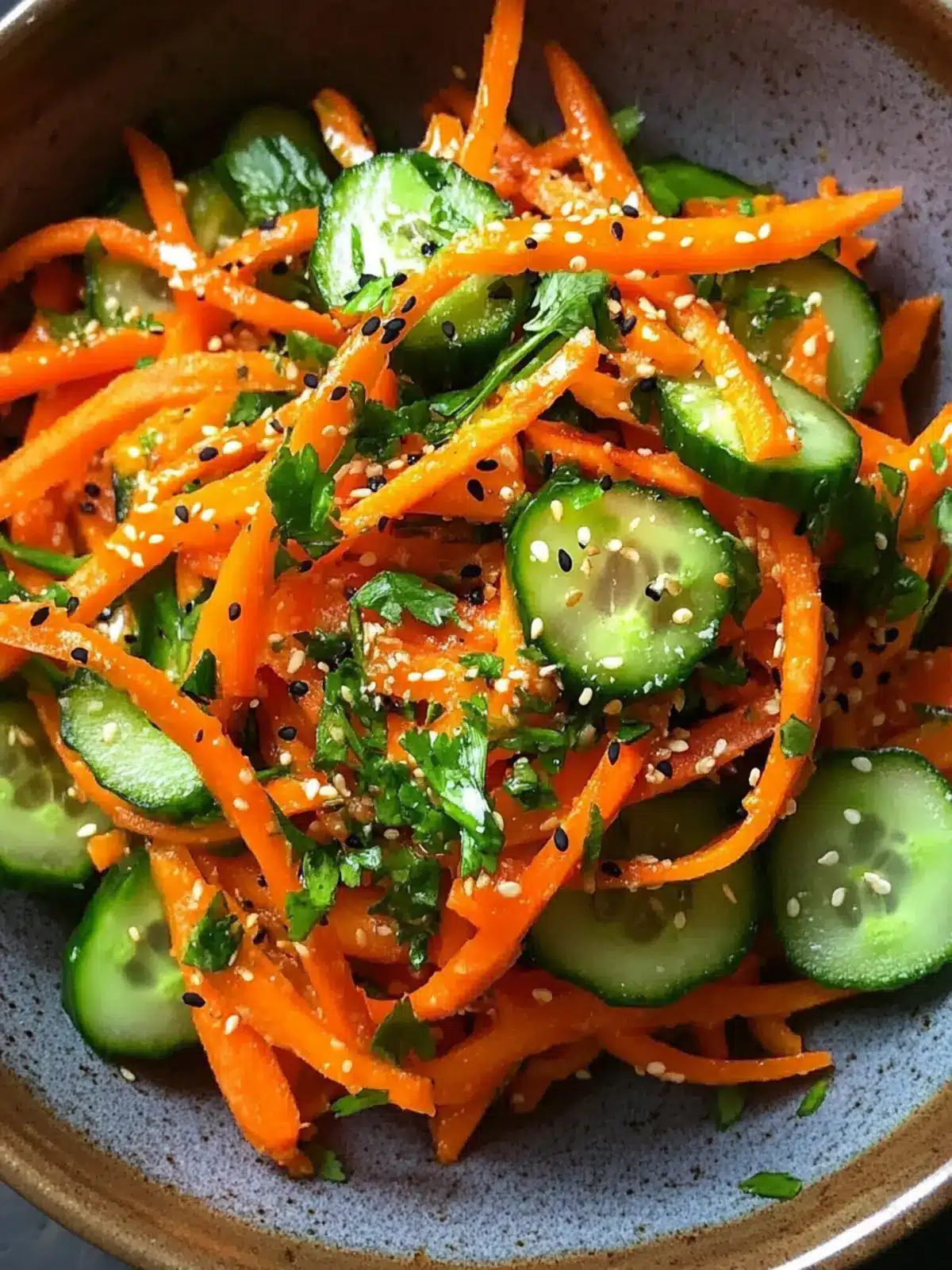 Asian Carrot & Cucumber Salad