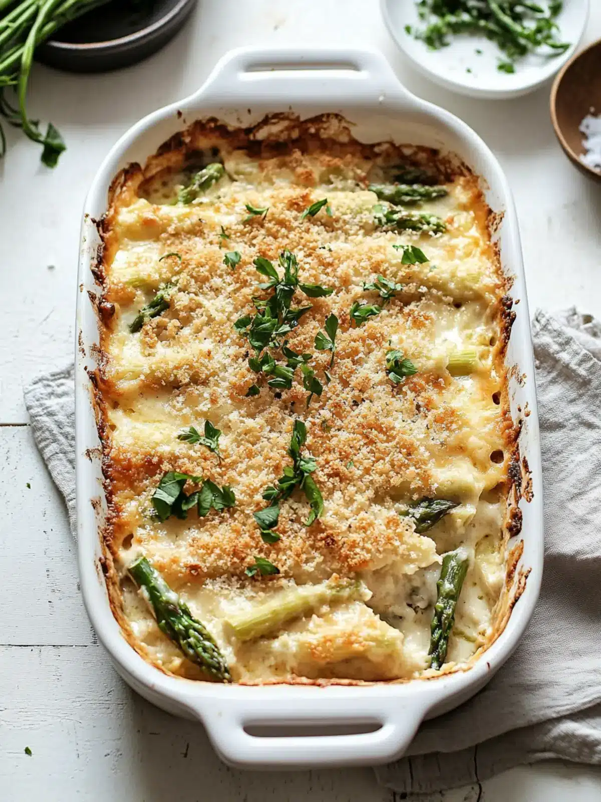 Heavenly Asparagus Gratin with Crispy Panko Bliss 3 Asparagus Gratin