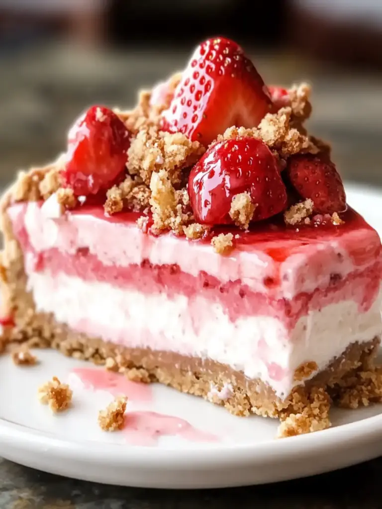 Strawberry Crunch Cheesecake- Recipe for mother's day