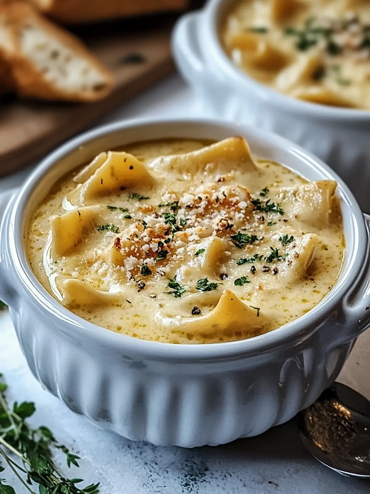 Creamy Alfredo Lasagna Soup
