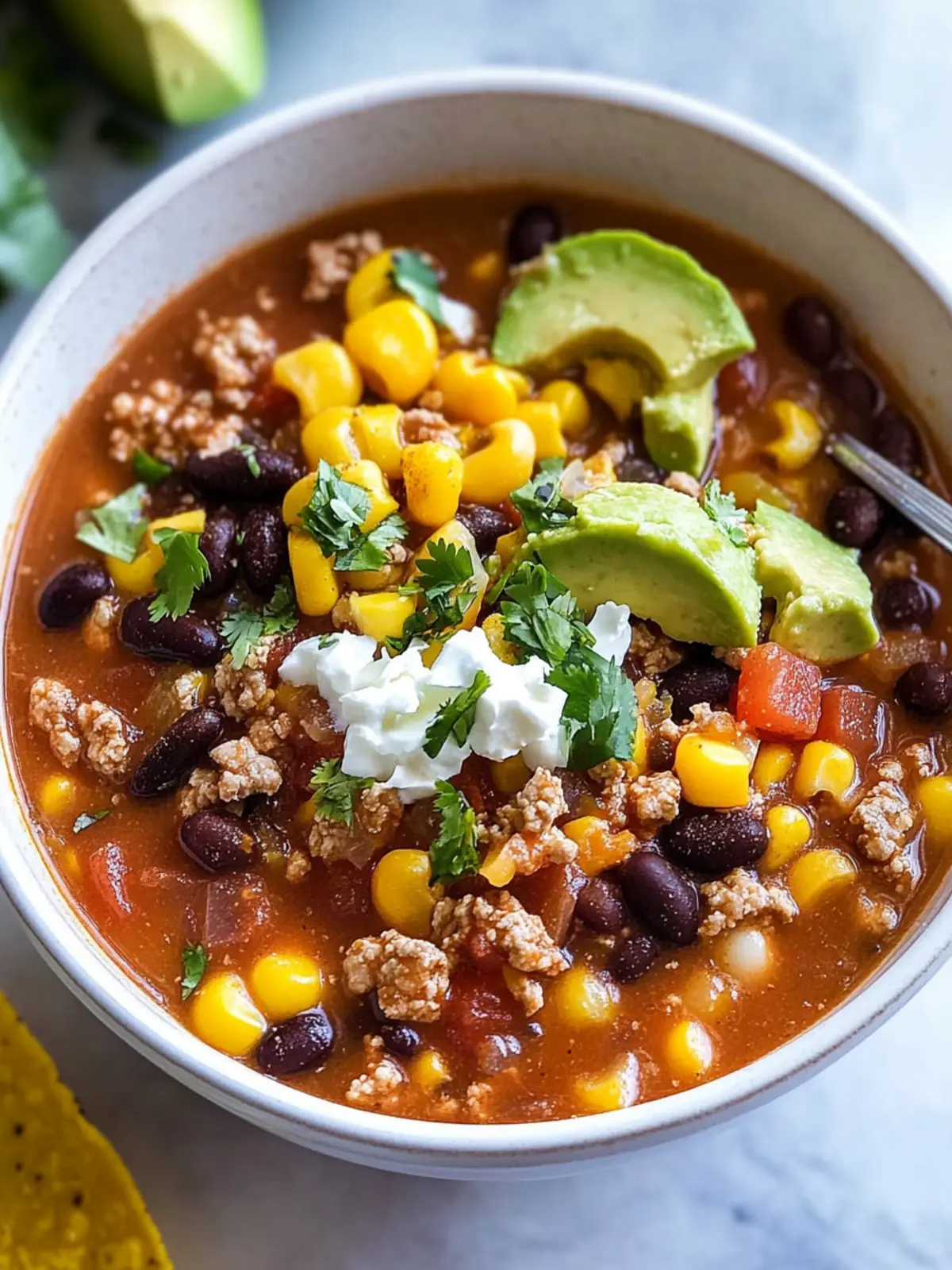 Hearty Taco Soup: 30-Minute Comfort in Every Spoonful 4 Taco Soup