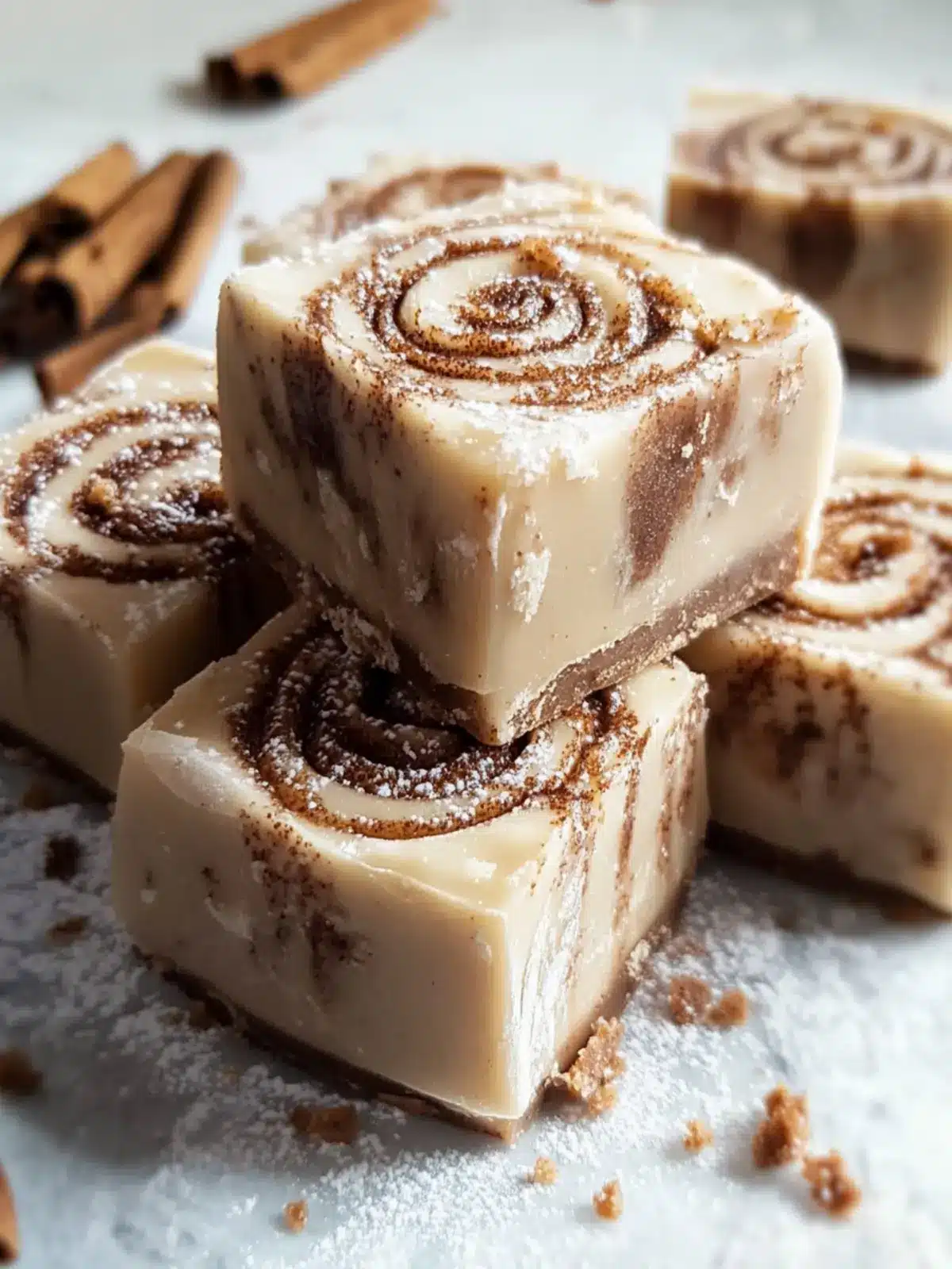 Cinnamon Roll Fudge