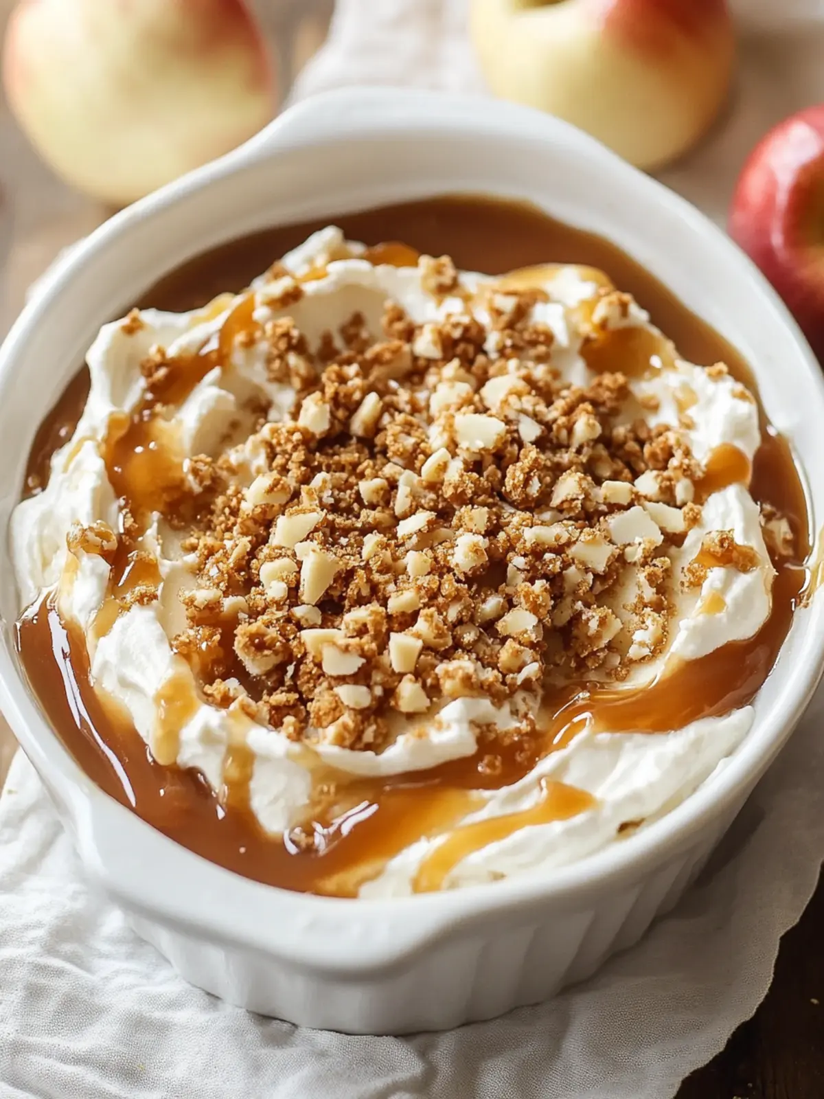 Cream Cheese Caramel Apple Dip with Toffee Bits