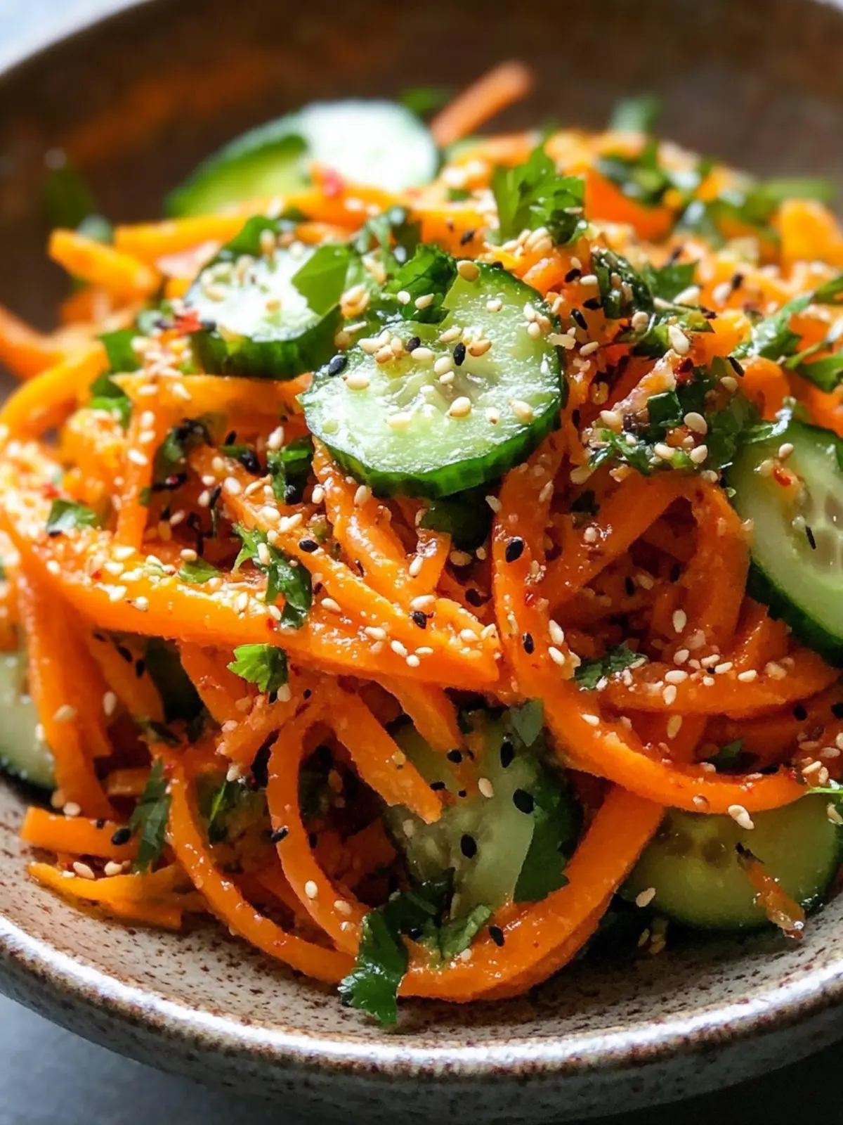 Asian Carrot & Cucumber Salad