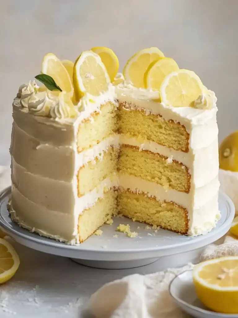 Lemon Layer Cake With Cream Cheese Frosting