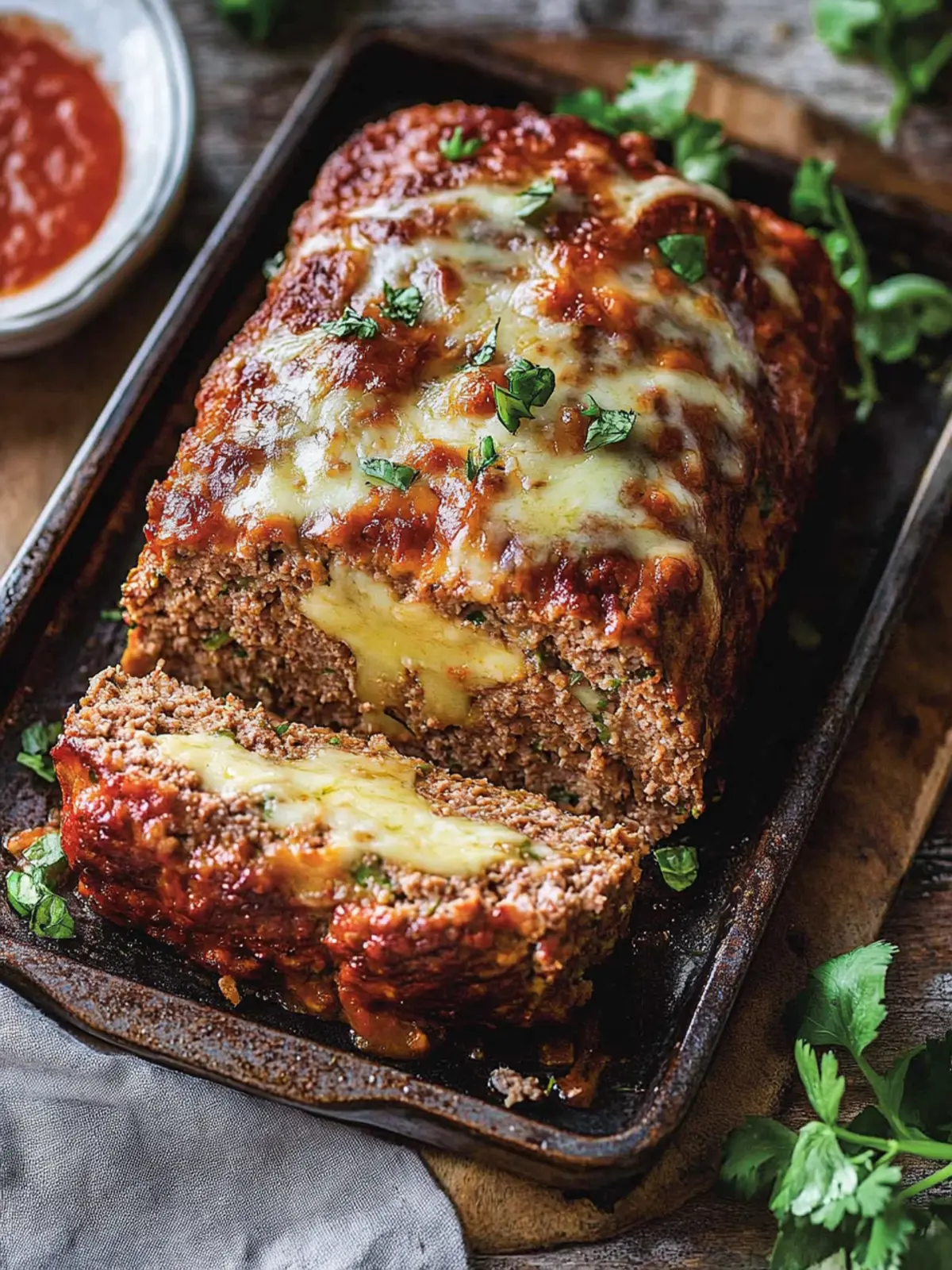 Cheese and capsicum meatloaf