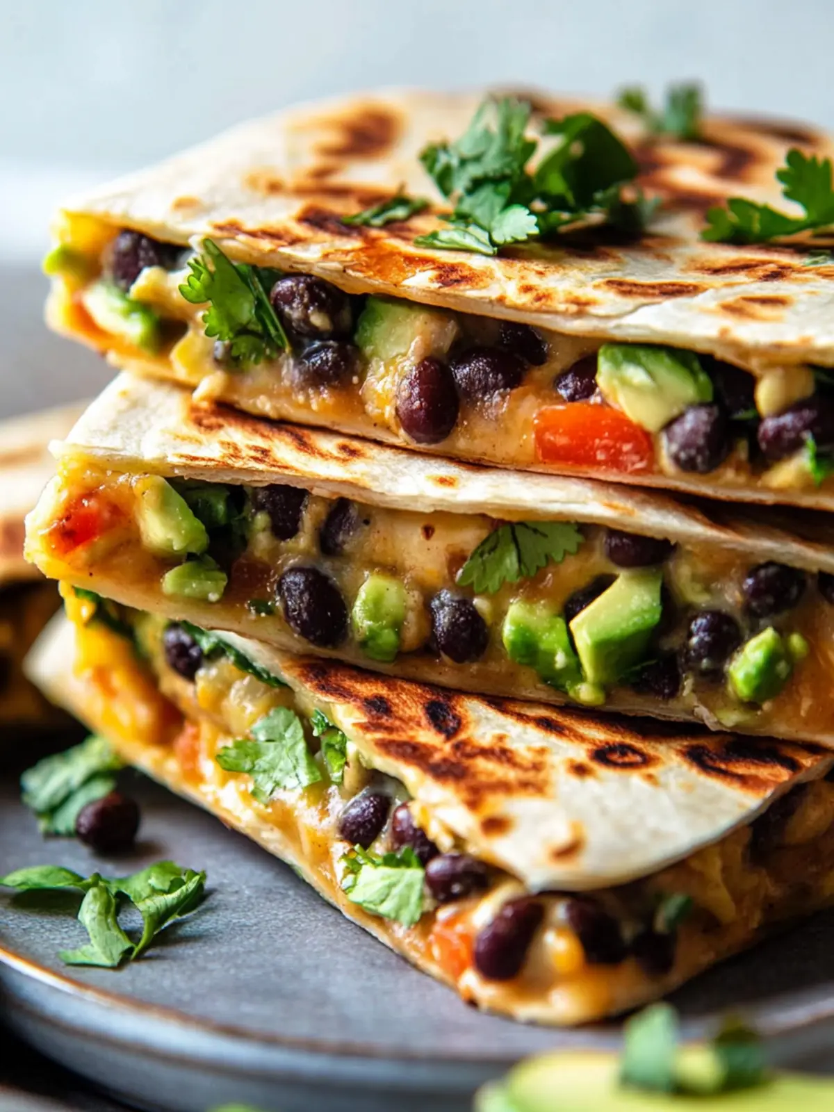 Savory Vegan Quesadillas with Black Beans and Avocado Bliss 4 Vegan Quesadillas with Black Beans and Avocado