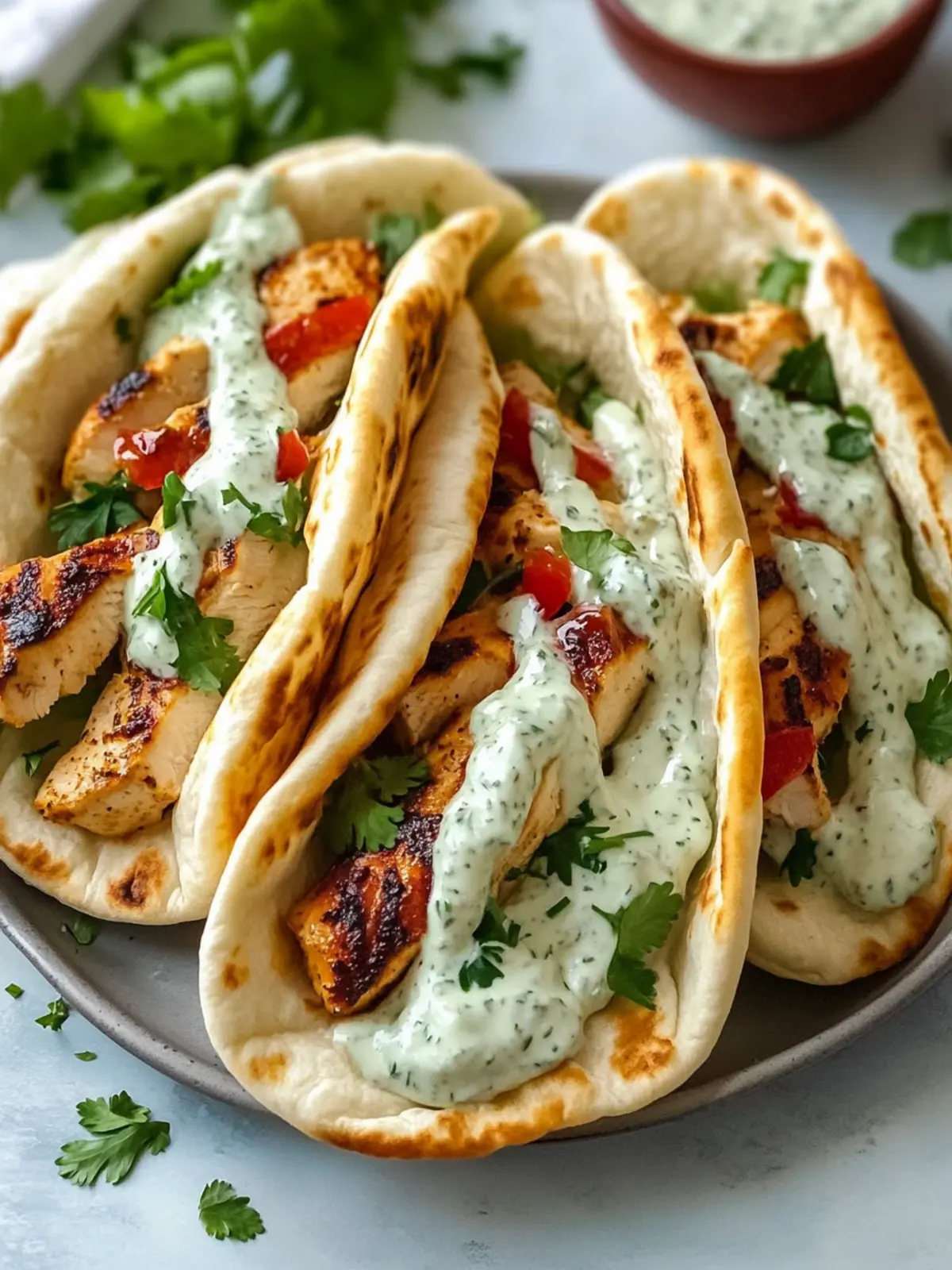 Delicious Sheet Pan Chicken Pitas with Herby Ranch Magic 5 Sheet Pan Chicken Pitas with Herby Ranch