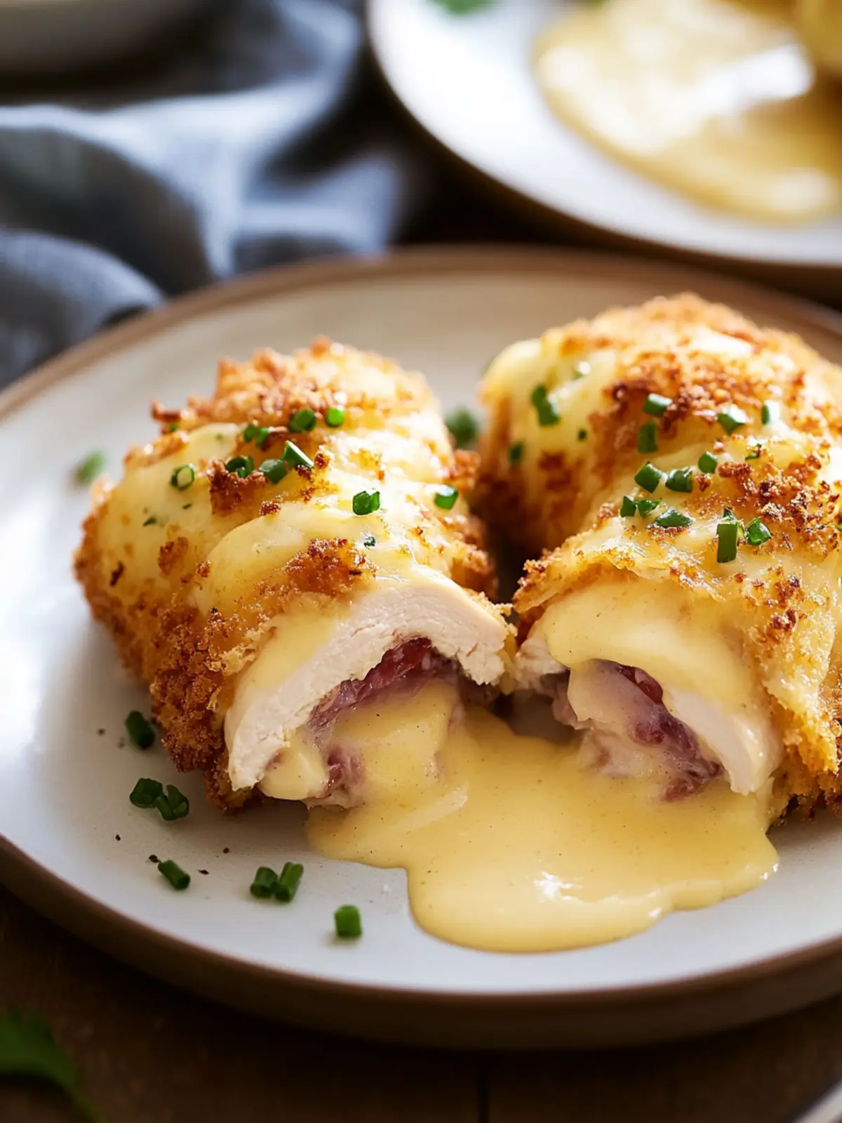 Delicious Chicken Cordon Bleu with Honey Mustard Bliss 2 Chicken Cordon Bleu