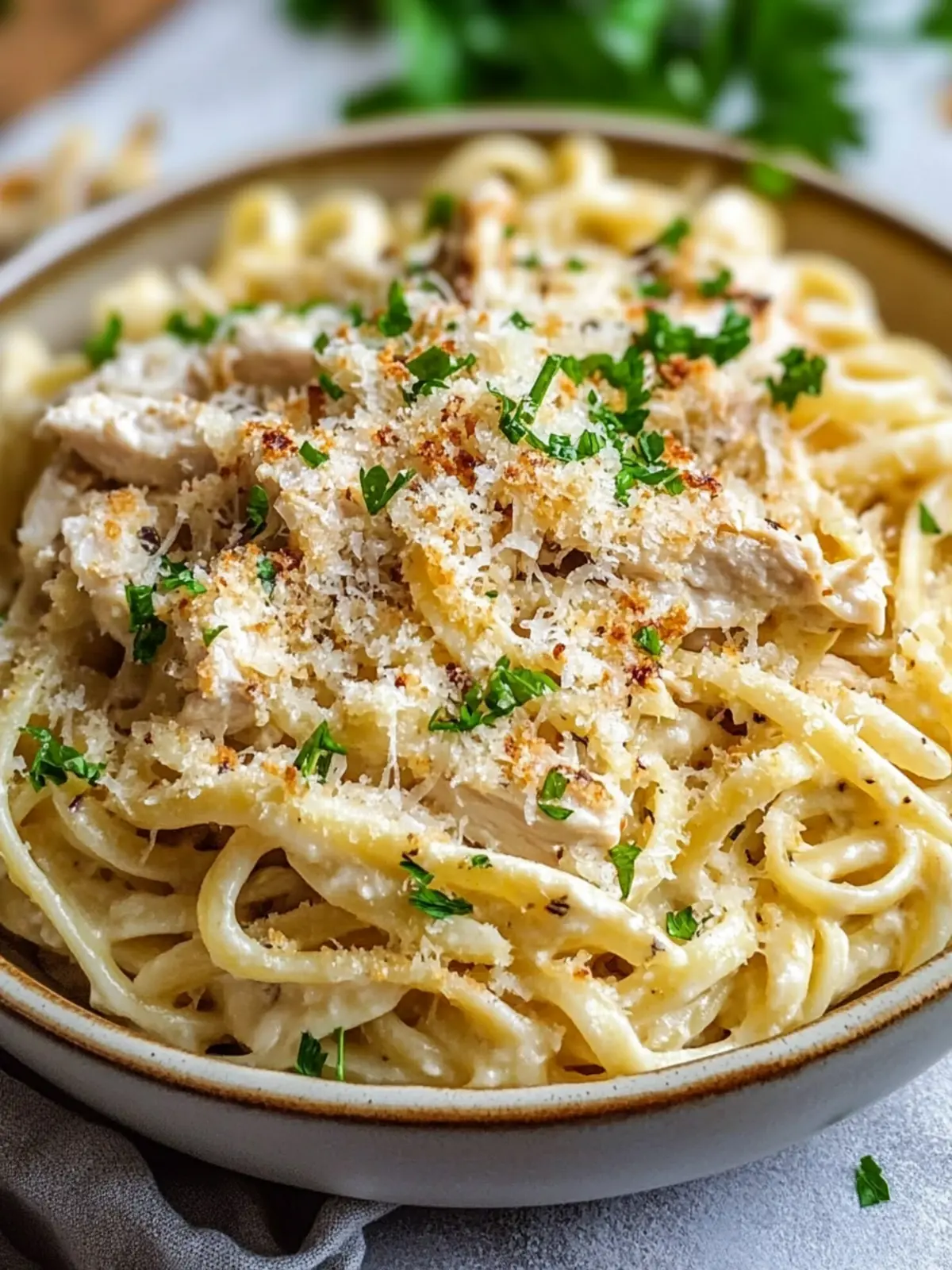 Creamy Slow Cooker Garlic Parmesan Chicken Pasta You'll Love 3 Slow Cooker Garlic Parmesan Chicken Pasta