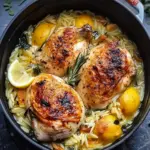 Chicken In A Pot with Lemon and Orzo