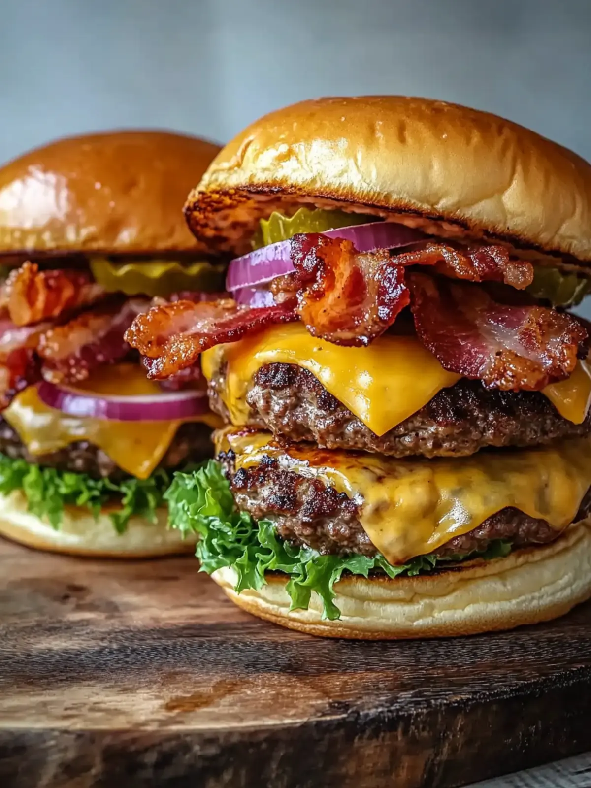 Juicy Stuffed Bacon Cheeseburgers