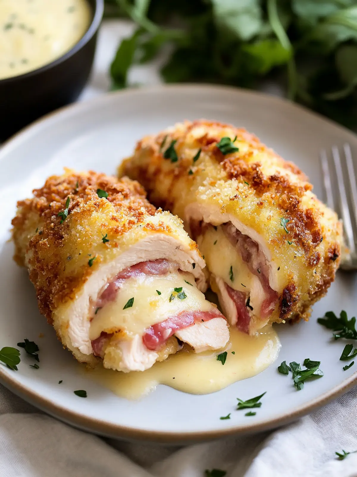 Delicious Chicken Cordon Bleu with Honey Mustard Bliss 3 Chicken Cordon Bleu