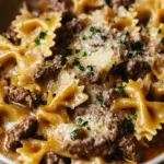 Cheesy Beef and Bowtie Pasta in Garlic Butter for Busy Nights 6 Cheesy Beef and Bowtie Pasta in Garlic Butter