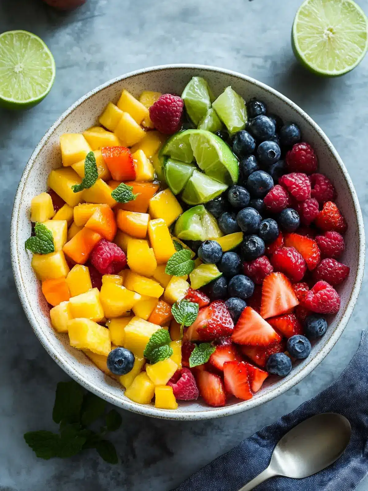 Refreshing Honey Lime Rainbow Fruit Salad for Summer Bliss 3 Honey Lime Rainbow Fruit Salad