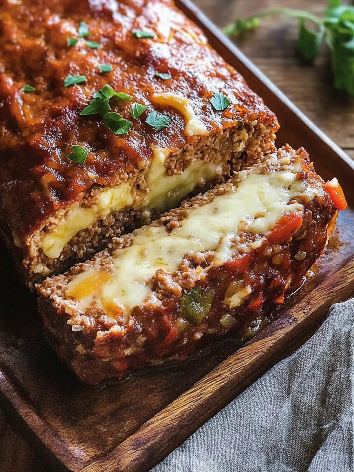 Cheese and capsicum meatloaf