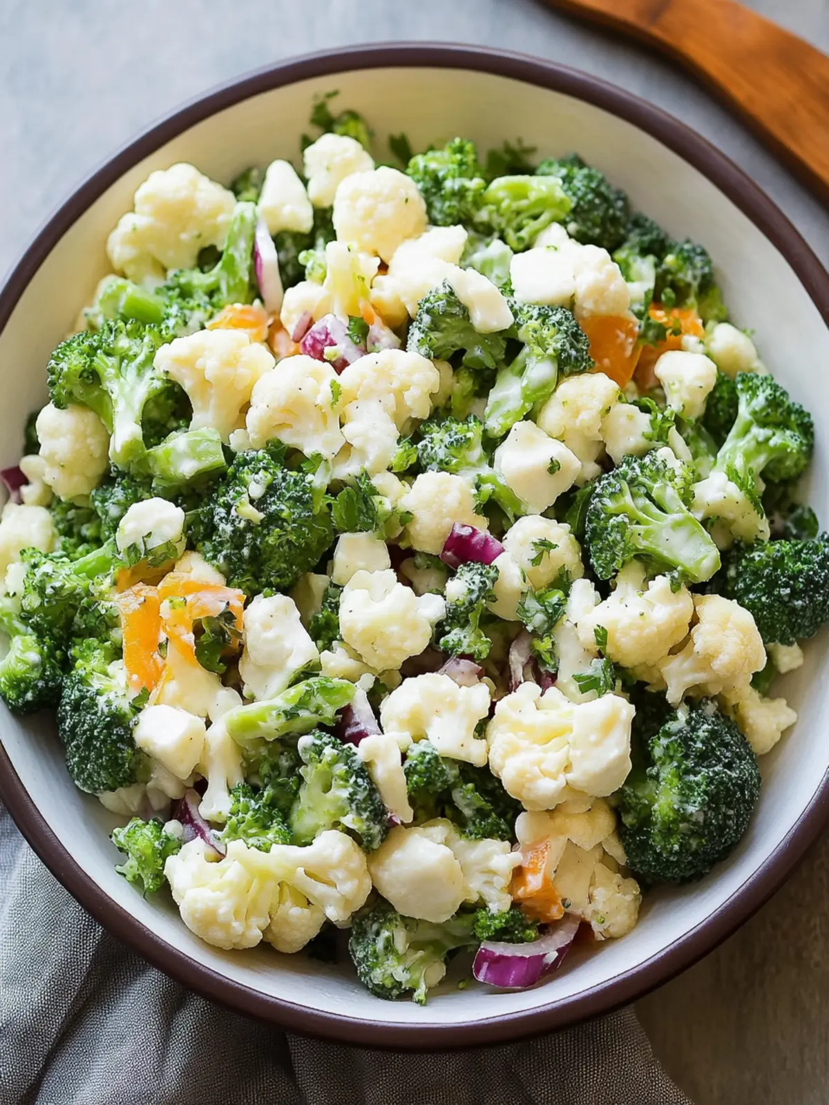 Broccoli and Cauliflower Salad