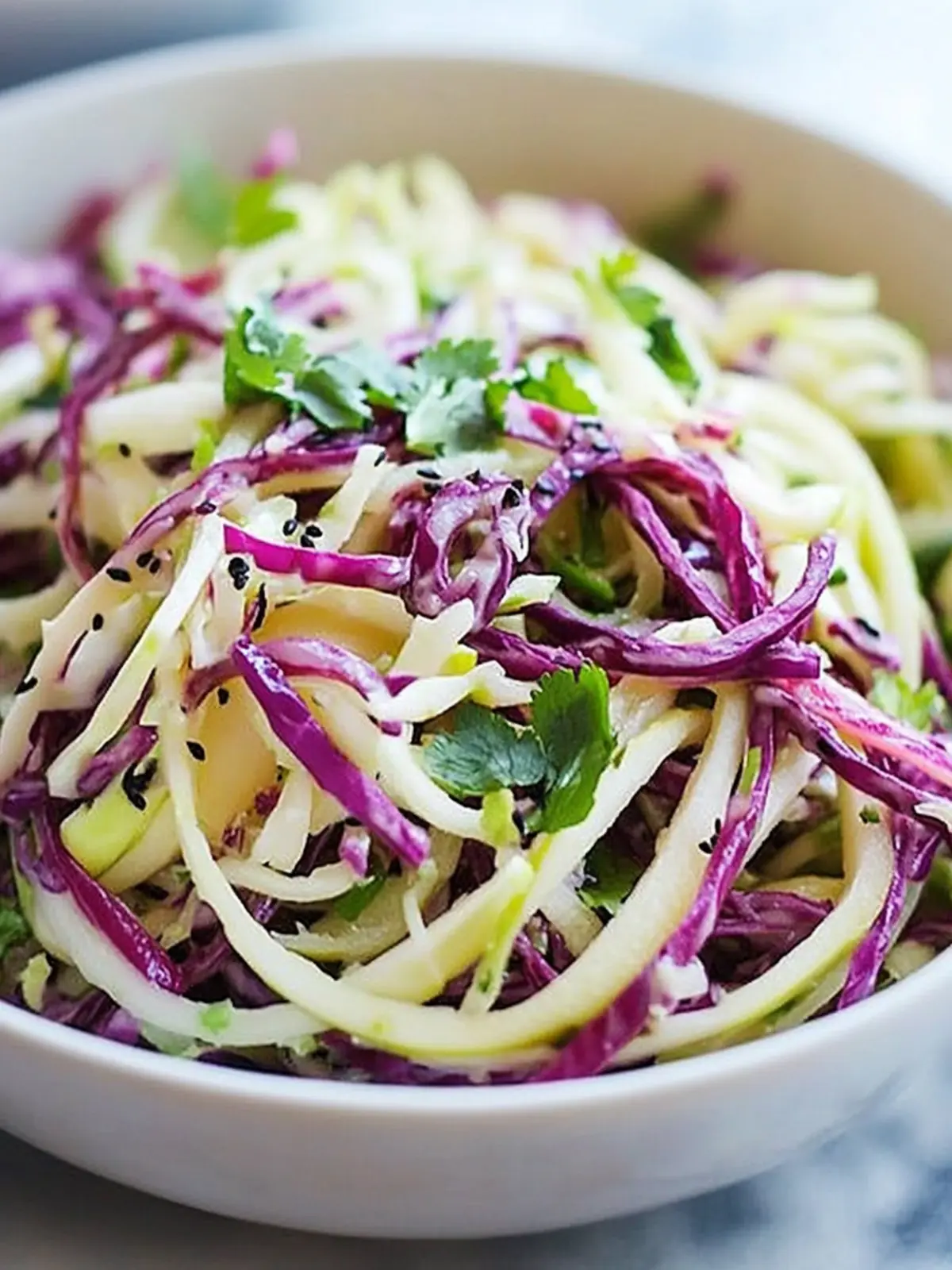 Spiralized Apple Cabbage Slaw: A Crunchy, Colorful Delight 3 Spiralized Apple Cabbage Slaw