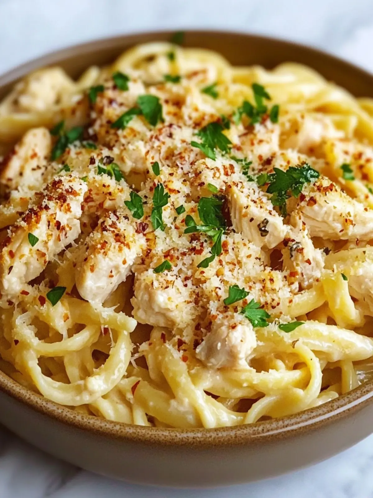 Creamy Slow Cooker Garlic Parmesan Chicken Pasta You'll Love 5 Slow Cooker Garlic Parmesan Chicken Pasta