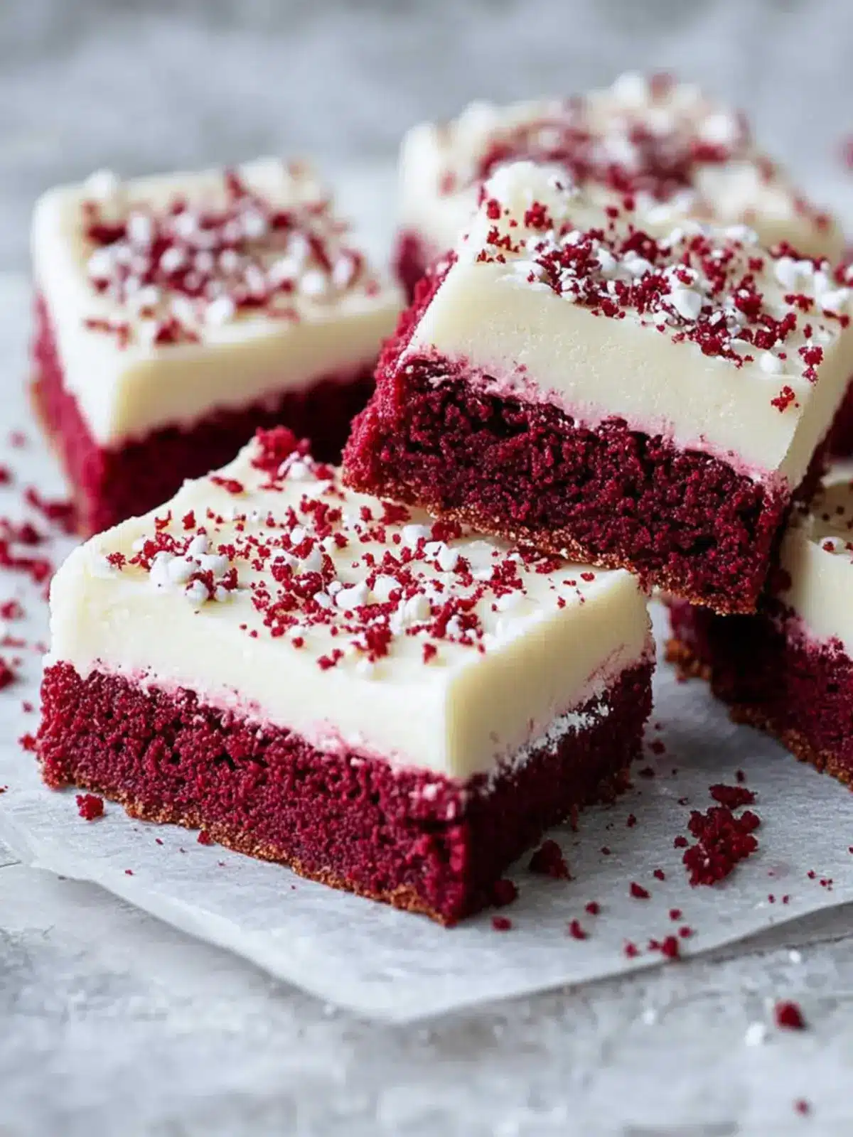 Red Velvet Cookie Bars