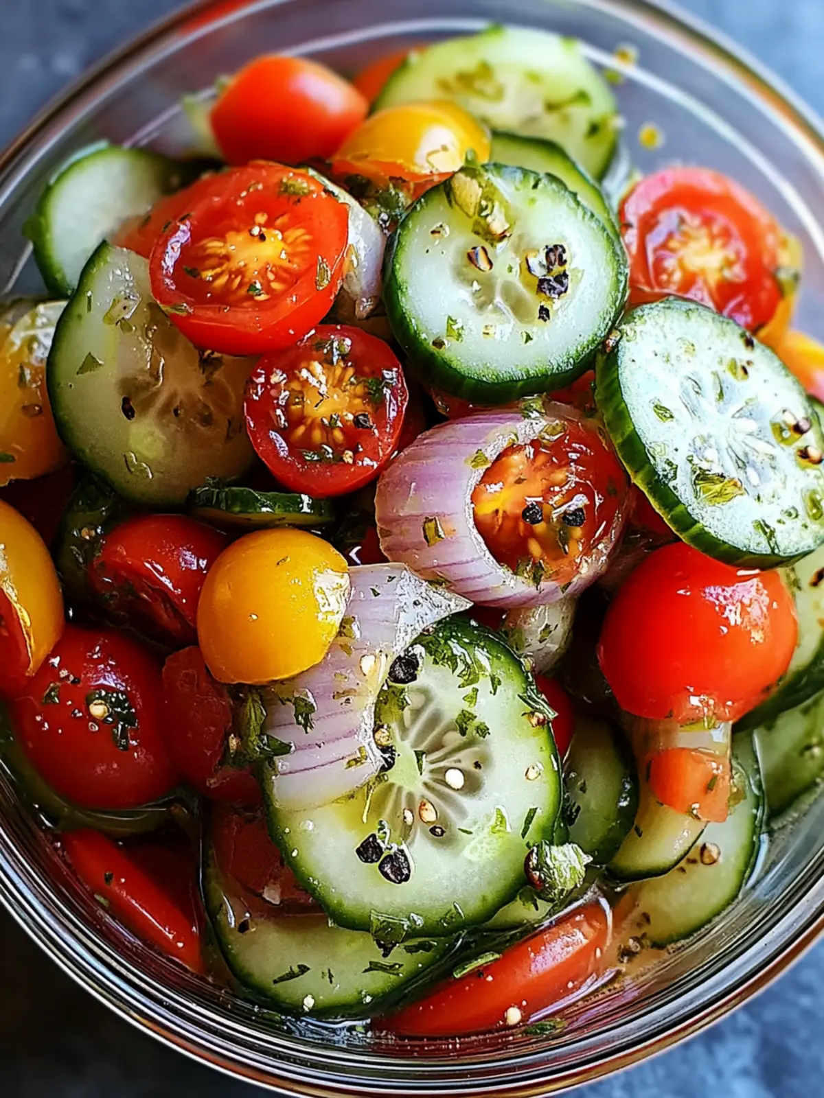Marinated Cucumbers, Onions, and Tomatoes