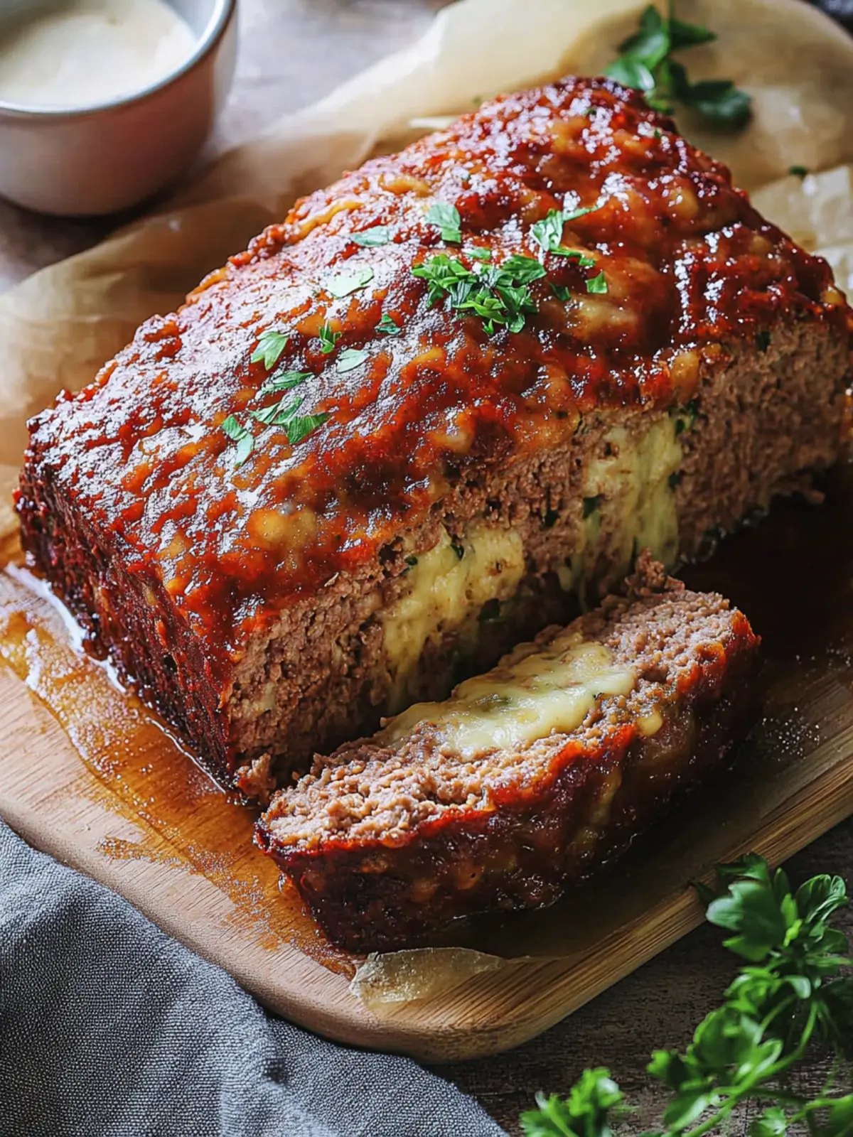 Cheese and capsicum meatloaf