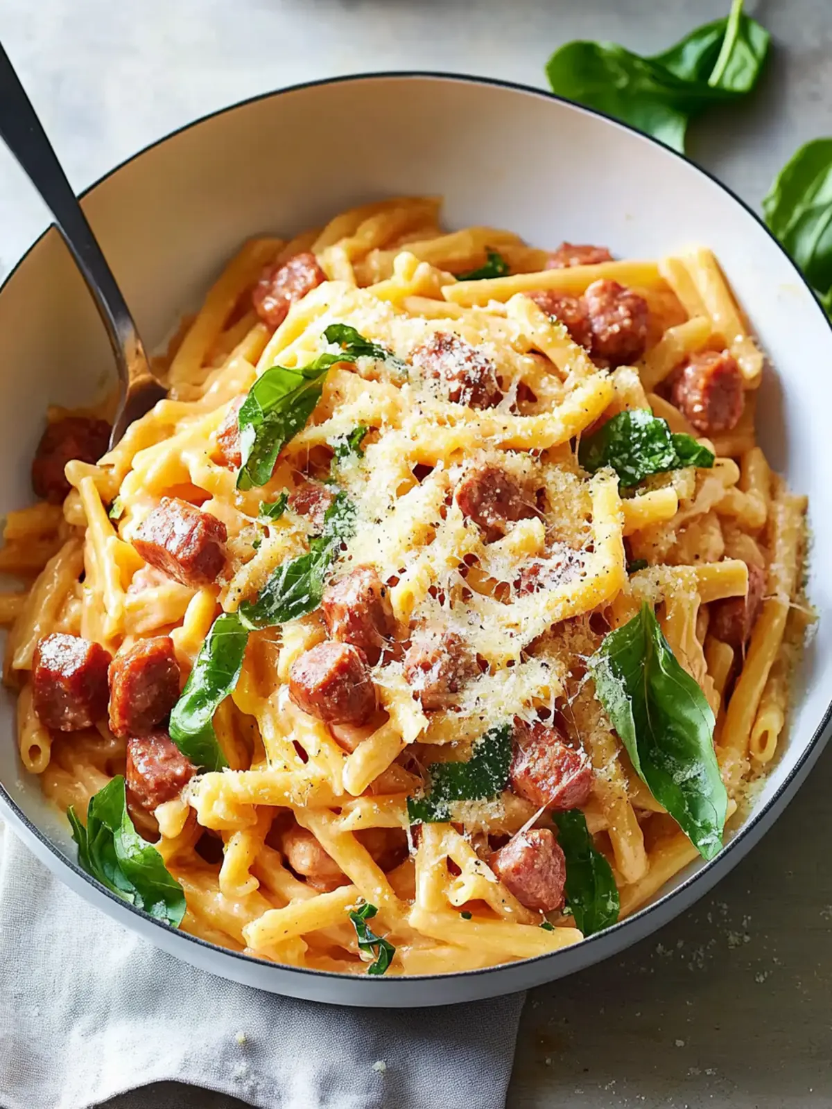 Creamy Rose Pasta with Pork Sausage for a Cozy Night In 2 Creamy Rose Pasta with Pork Sausage