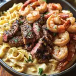 Blackened Steak and Shrimp Alfredo: Gourmet Comfort in 30 Minutes 6 Blackened Steak and Shrimp Alfredo