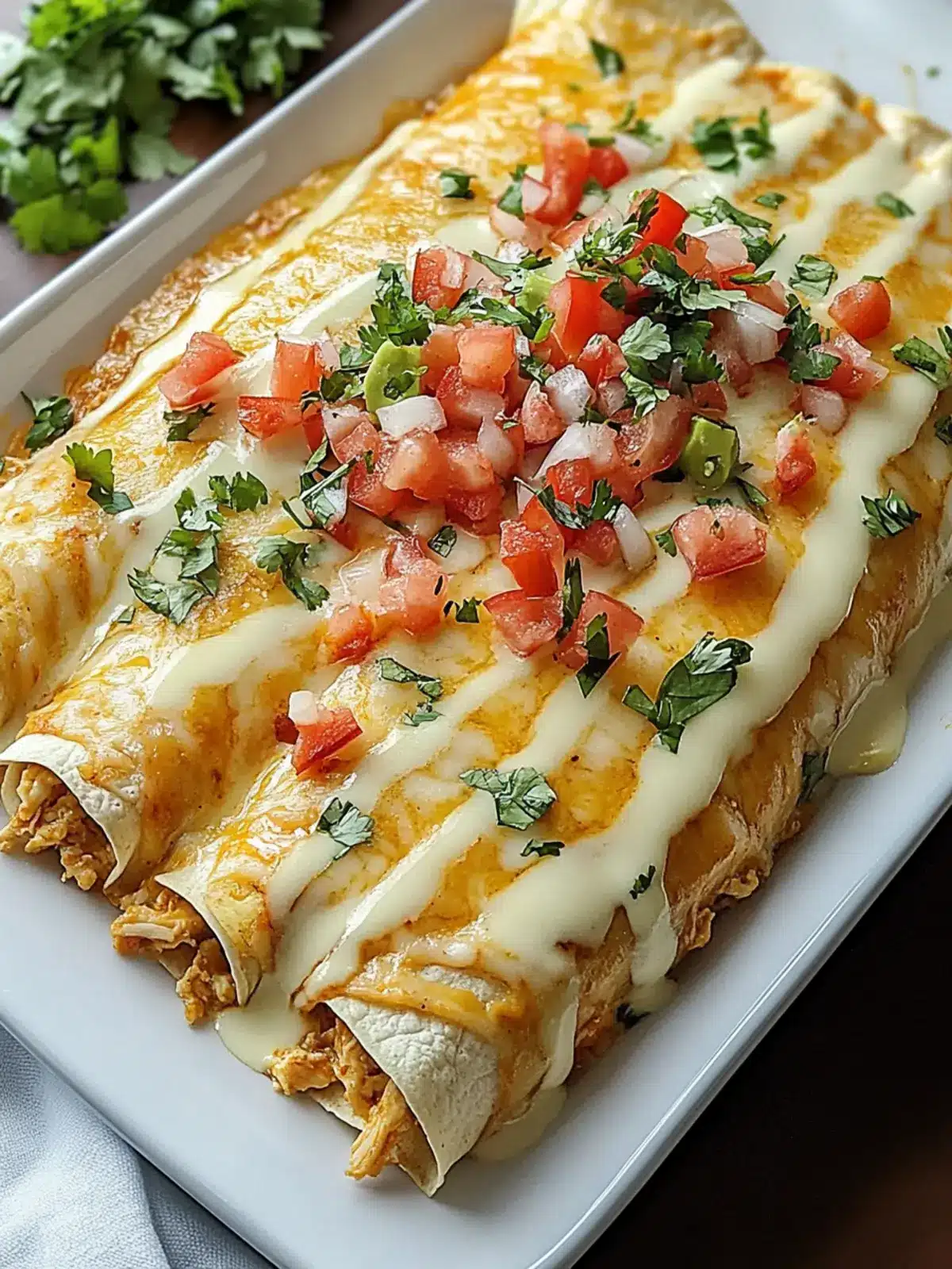Indulgent Queso Chicken Enchiladas for a Cozy Weeknight Dinner 2 Indulgent Queso Chicken Enchiladas